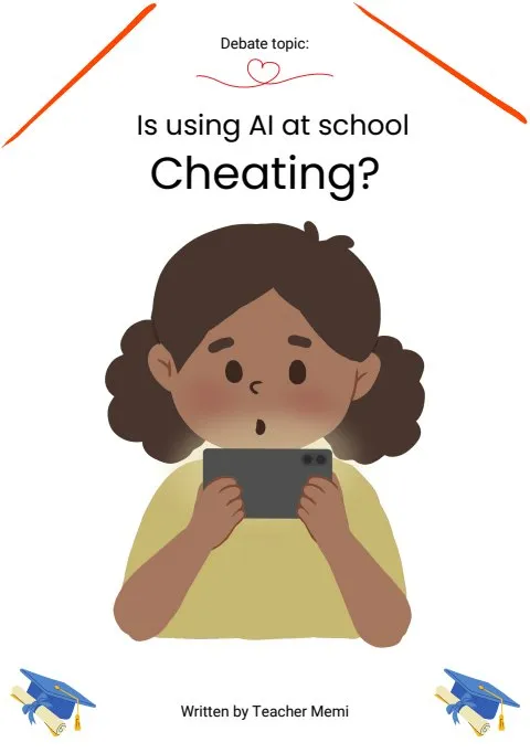 Cover of the AI at school booklet