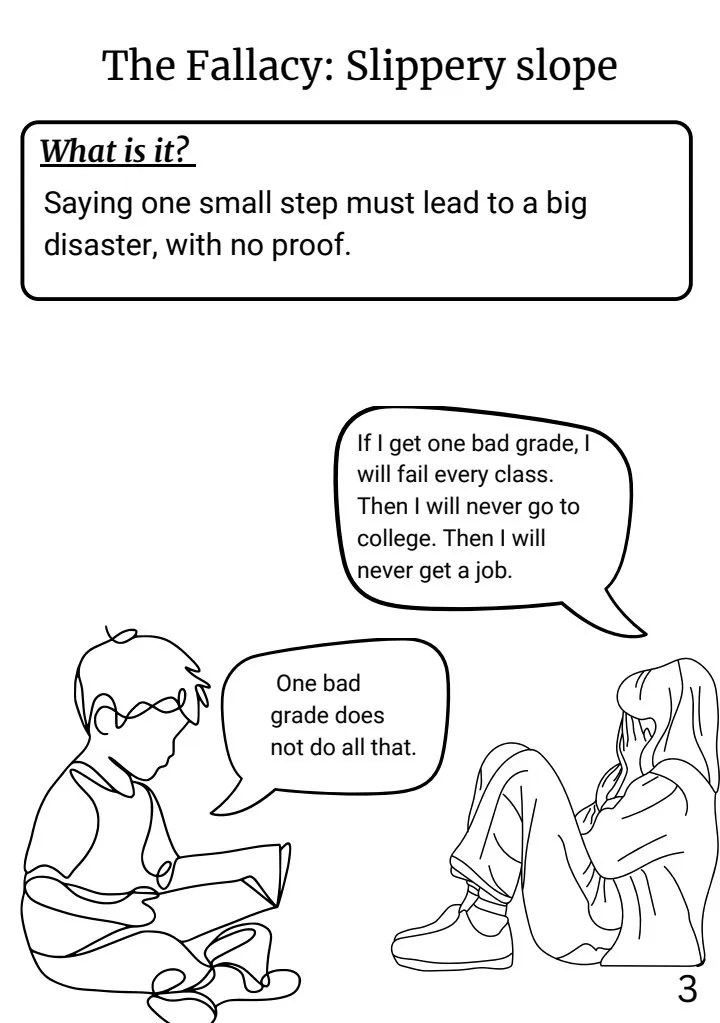Page 3: The fallacy: slippery slope