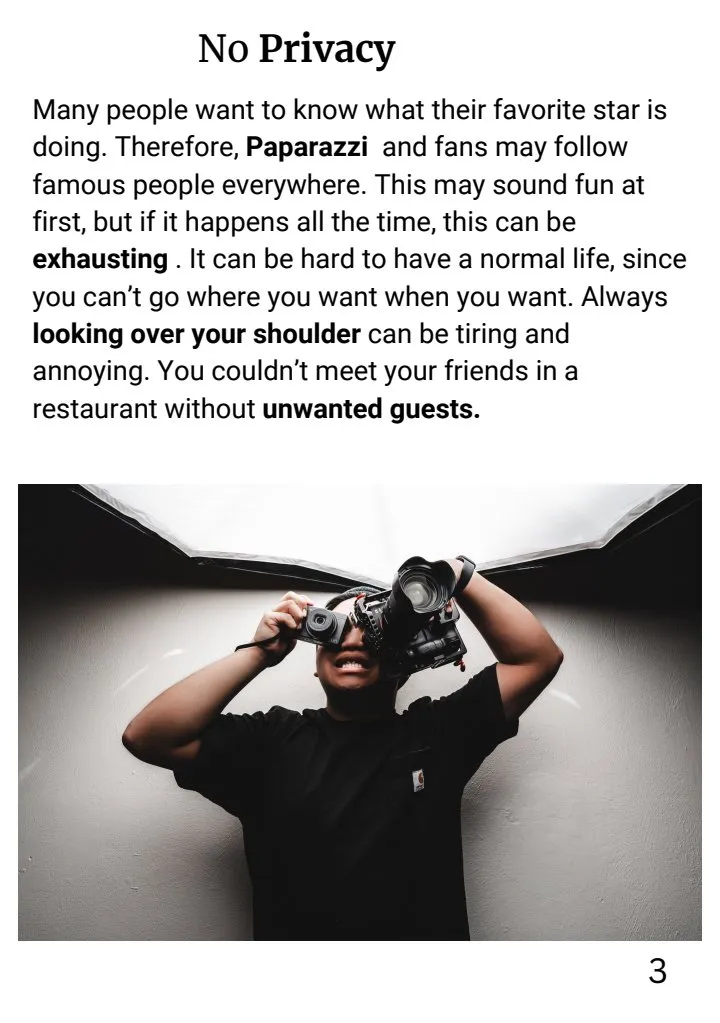 Page 3: No privacy